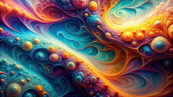 abstract, ethereal, digital, pattern, swirl, vibrant, kaleidoscope, energy, dynamic, wave, surreal, background, organic, artsy, fractal, Abstract fractal and fluid art background Close Up photo