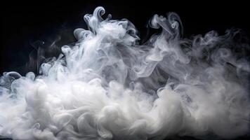 Abstract smoke or fog background with white color clouds photo
