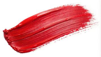 Abstract red brush strokes on white background photo