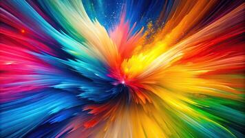 Abstract texture background with a dynamic splash of paint in bright primary colors photo