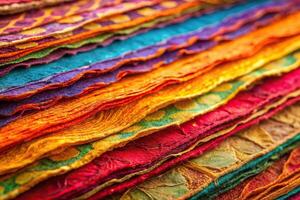 Macro close up shot of the intricate and vibrant background and texture of handmade Indian paper, close-up, vibrant, ethnic, texture, close-up macro, intricate, paper, texture background photo
