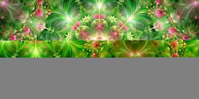 green, abstract,fairy, pink, pattern, light, delicate, Delicate green and pink abstract fairy background featuring a kaleidoscope of mesmerizing symmetrical patterns of light photo