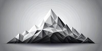 Abstract minimalist design with black and white geometric shapes photo