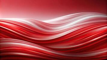 Abstract red and white background with waves photo