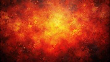 Abstract red black orange grainy noise background with burn effect copy space photo