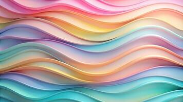 Abstract pastel background with fluid gradient waves and leading lines photo