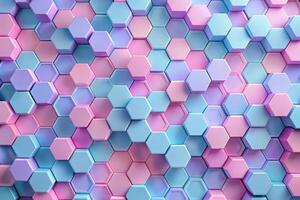 abstract pattern background with hexagons in pastel colors photo