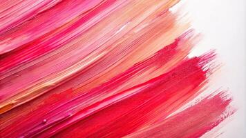 Abstract pink and red brush strokes on a background with forced perspective photo