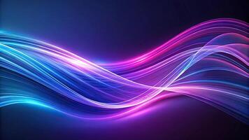 Abstract purple blue wave background flowing in cyberspace Reflected photo