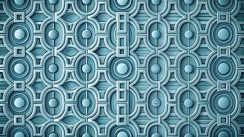 Abstract interlocking circles and squares in a monochromatic color scheme for a modern effect Depth of Field photo