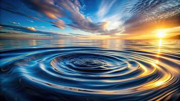 Abstract fluid waves flow background with a pattern of liquid surface, ripples, and fisheye effect photo