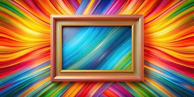 abstract frame on colorful background with copy space photo