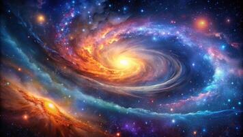 Abstract galaxy background with swirling stars and nebulae photo