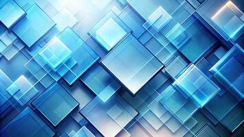 abstract geometric background with translucent squares and blue gradient tones tilted angle photo