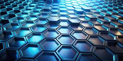 Abstract geometric background with futuristic hexagons photo