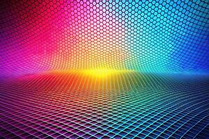 Abstract geometric background with forced perspective illusion photo