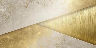 Abstract gold and white textured background from high angle view with a sophisticated look photo