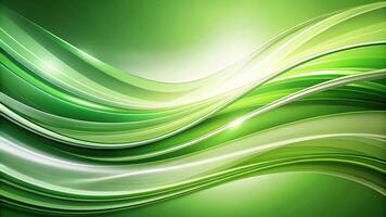 Abstract green and white curved background with forced perspective copy space photo