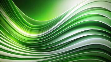 Abstract green and white curved background with forced perspective photo