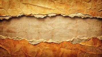 Abstract grunge background texture created by layers of torn and ripped paper photo