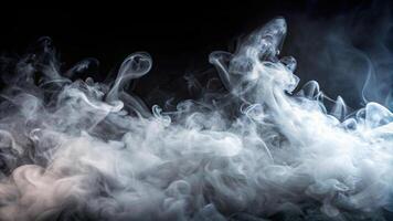 Abstract background of smooth smoke fog with reflections on surface photo