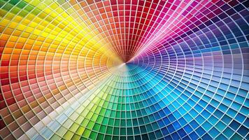 Abstract fisheye gradient color swatch array with a modern twist photo