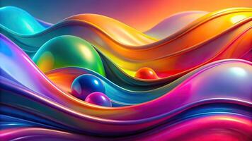 Abstract colorful background with soft gradient and fluid shapes Forced Perspective photo