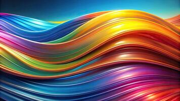 Abstract colorful flowing wave background with a low angle perspective photo