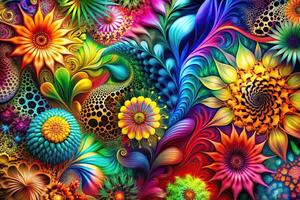 Abstract colorful backgrounds with dynamic patterns and shapes reminiscent of panoramic views photo