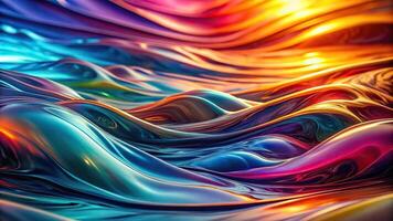 abstract colorful background with liquid waves texture silhouette photo