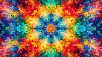 Abstract color palette wallpaper inspired by symmetrical abstract painting photo