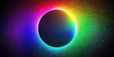 abstract circle wallpaper with bright colors and dark noisy texture photo