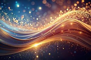 Abstract background of flowing dynamic particles with a silky smooth texture, tilted at an angle photo