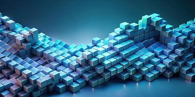 Abstract background of random cubic wave pattern leading lines photo