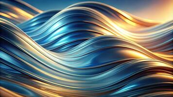 Abstract background featuring smooth wave like forms Extreme Close-Up photo