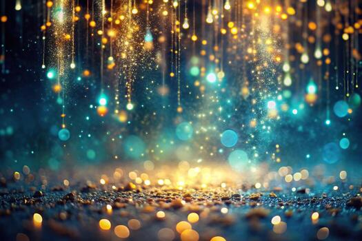 A mesmerizing cascade of blurred particles in enigmatic otherworldly setting photo