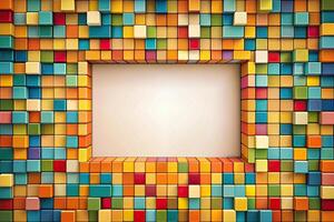 Abstract background with rectangles created from a unique point of view photo