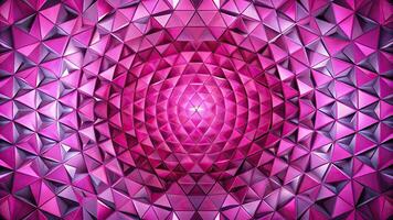 Abstract background with pink triangular shapes fisheye photo
