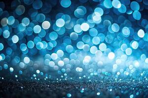 Abstract background with light blue white illuminated spots on black grainy color gradient, perfect as a copy space image with Depth of Field effect photo