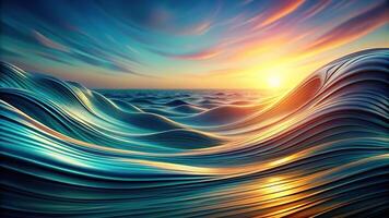 Abstract background with waves photo