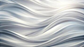Abstract background with smooth flowing waves in white tones photo