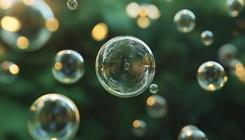 Shape bubble balloon soap flying transparent gradient shiny photo