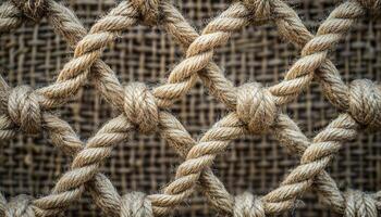 Fisher net trap rope texture for fishing in river or ocean pattern background photo