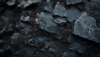 Geology section of coal rock layered bedding stratigraphy structure photo