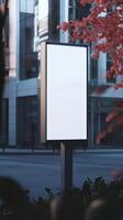 Signboard sharp rounded mockup white and black frame for story background photo
