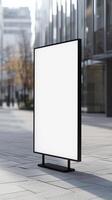 Signboard sharp rectangular mockup white and black frame for story background photo