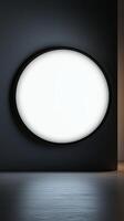 Signboard sharp rounded mockup white and black frame for story background photo