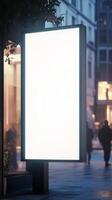 Signboard sharp rectangular mockup white and black frame for story background photo
