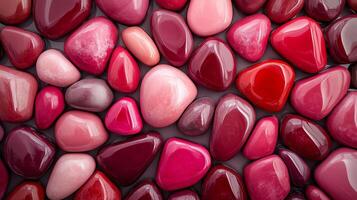 Abstract pattern red gravel stones smooth glossy texture marble polished modern background photo