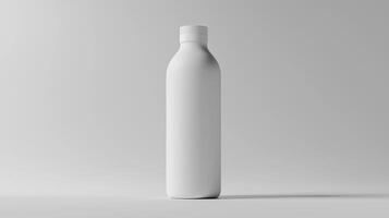 Bottle white matte blank tumbler mockup drink liquid container white background photo